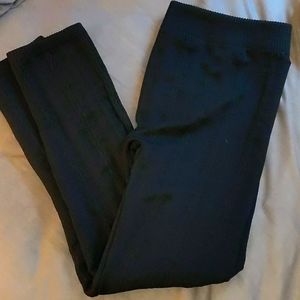 Black textured fleece lined leggings NWT